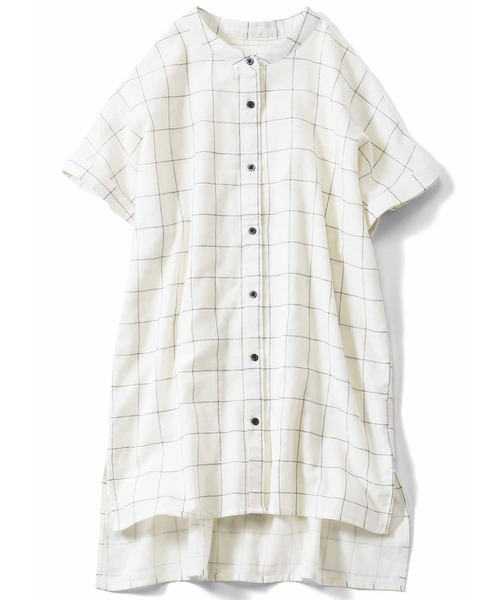 Live in comfort（リブインコンフォート）の「リブ　イン　コンフォート　ふんわり軽やかダブルガーゼ　上品フレンチブラウス（シャツ/ブラウス・レディース・ピンク/ネイビー/グリーン/ラベンダー/ホワイト系その他/レッド/ライトパープル/チャコール/ホワイト/ライトグリーン・MEDIUM/LARGE/X-LARGE/XX-LARGE/SMALL/XXX-LARGE）」の2枚目の写真