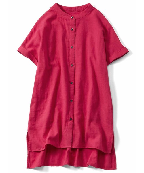 Live in comfort（リブインコンフォート）の「リブ　イン　コンフォート　ふんわり軽やかダブルガーゼ　上品フレンチブラウス（シャツ/ブラウス・レディース・ピンク/ネイビー/グリーン/ラベンダー/ホワイト系その他/レッド/ライトパープル/チャコール/ホワイト/ライトグリーン・MEDIUM/LARGE/X-LARGE/XX-LARGE/SMALL/XXX-LARGE）」の9枚目の写真