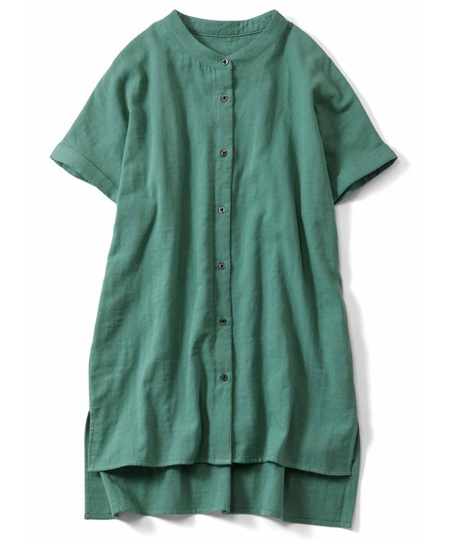 Live in comfort（リブインコンフォート）の「リブ　イン　コンフォート　ふんわり軽やかダブルガーゼ　上品フレンチブラウス（シャツ/ブラウス・レディース・ピンク/ネイビー/グリーン/ラベンダー/ホワイト系その他/レッド/ライトパープル/チャコール/ホワイト/ライトグリーン・MEDIUM/LARGE/X-LARGE/XX-LARGE/SMALL/XXX-LARGE）」の4枚目の写真