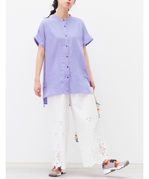 Live in comfort（リブインコンフォート）の「リブ　イン　コンフォート　ふんわり軽やかダブルガーゼ　上品フレンチブラウス（シャツ/ブラウス・レディース・ピンク/ネイビー/グリーン/ラベンダー/ホワイト系その他/レッド/ライトパープル/チャコール/ホワイト/ライトグリーン・MEDIUM/LARGE/X-LARGE/XX-LARGE/SMALL/XXX-LARGE）」の12枚目の写真