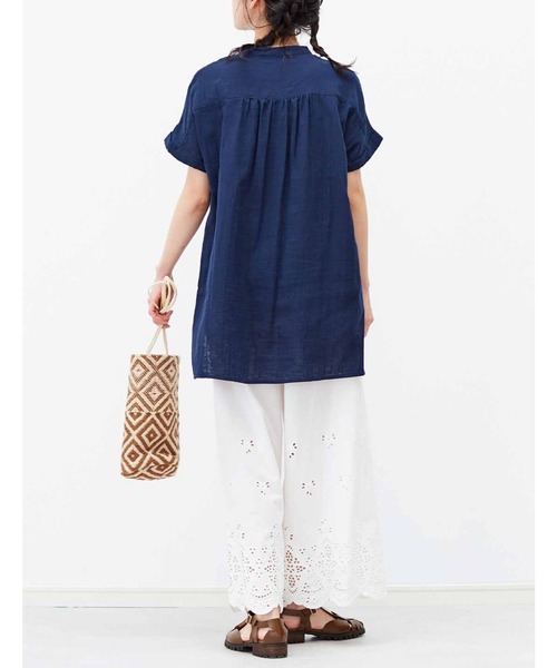 Live in comfort（リブインコンフォート）の「リブ　イン　コンフォート　ふんわり軽やかダブルガーゼ　上品フレンチブラウス（シャツ/ブラウス・レディース・ピンク/ネイビー/グリーン/ラベンダー/ホワイト系その他/レッド/ライトパープル/チャコール/ホワイト/ライトグリーン・MEDIUM/LARGE/X-LARGE/XX-LARGE/SMALL/XXX-LARGE）」の20枚目の写真