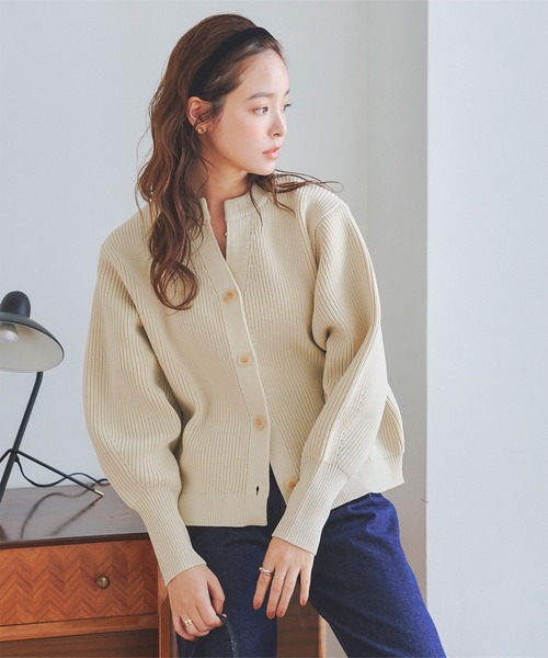 titivate(ティティベイト)の「構築ニットキーネックカーディガン titivate(ティティベイト)の「構築ニットキーネックカーディガン