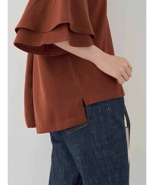 AMERICAN HOLIC（アメリカンホリック）の「異素材スリーブプルオーバー（Tシャツ/カットソー・レディース・オフホワイト/ブラック/テラコッタ・L/M）」の9枚目の写真