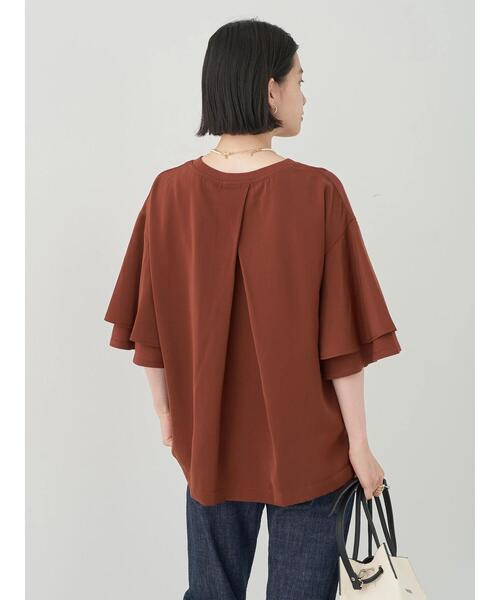 AMERICAN HOLIC（アメリカンホリック）の「異素材スリーブプルオーバー（Tシャツ/カットソー・レディース・オフホワイト/ブラック/テラコッタ・L/M）」の11枚目の写真