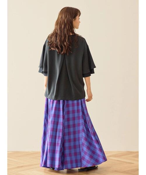 AMERICAN HOLIC（アメリカンホリック）の「異素材スリーブプルオーバー（Tシャツ/カットソー・レディース・オフホワイト/ブラック/テラコッタ・L/M）」の21枚目の写真