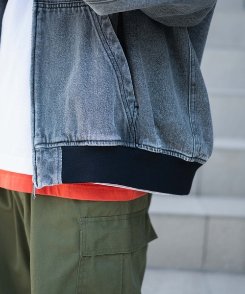 WEGO（ウィゴー）の「WEGO/ワーカーズフードブルゾン（パーカー・メンズ・スカイブルー/ブラック系その他/ブラック/ブラウン・MEDIUM/LARGE）」の18枚目の写真