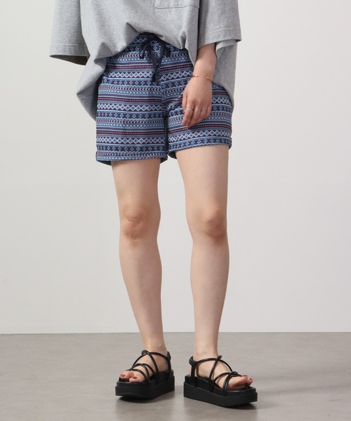 Ree&Mee（リーアンドミー）の「Ree&Mee ひんやり冷感加工 リラックス イージー ショートパンツ（ルームウェア/パジャマ・レディース・ブラック系その他/ブラック系その他2/ブルー系その他/ホワイト系その他/レッド系その他/ベージュ系その他/ブルー系その他2/ブルー系その他3・FREE）」の7枚目の写真