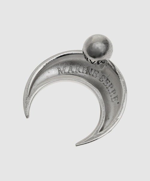 MARINE SERRE（マリーン・セル）の「REGENERATED TIN MOON STUD EARRINGS（ピアス（両耳用）・レディース・シルバー/ゴールド・OS）」の4枚目の写真