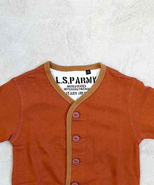Life Support Products（ライフサポートプロダクツ）の「裏毛ミリタリーカーディガン（80～150cm）（カーディガン/ボレロ・キッズ・テラコッタ/杢グレー/ブラック・140/80/95/150/130/110/100/120/90）」の11枚目の写真