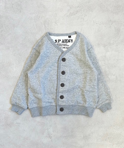 Life Support Products（ライフサポートプロダクツ）の「裏毛ミリタリーカーディガン（80～150cm）（カーディガン/ボレロ・キッズ・テラコッタ/杢グレー/ブラック・140/80/95/150/130/110/100/120/90）」の17枚目の写真