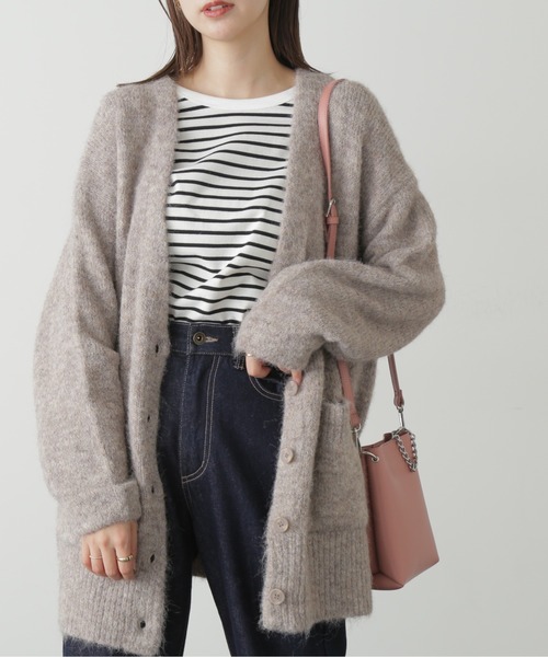 FREE'S MART（フリーズマート）の「◆ウール混リサイクルエコニットカーディガン（カーディガン/ボレロ・レディース・ベージュ/ブルー/パープル/グレー・FREE）」の3枚目の写真