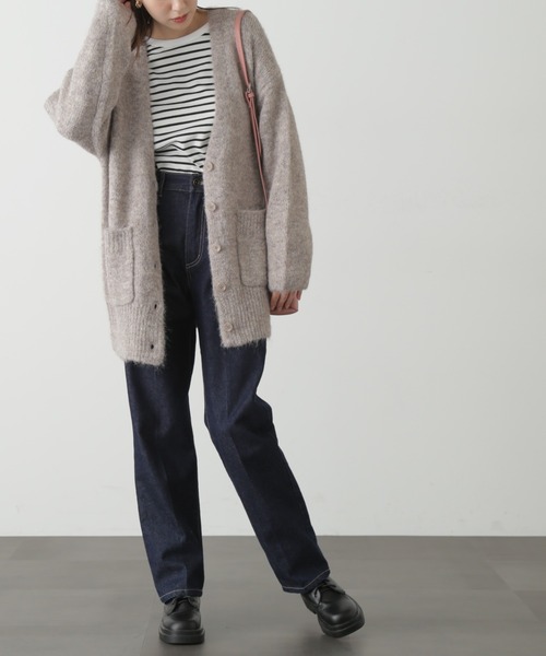 FREE'S MART（フリーズマート）の「◆ウール混リサイクルエコニットカーディガン（カーディガン/ボレロ・レディース・ベージュ/ブルー/パープル/グレー・FREE）」の16枚目の写真