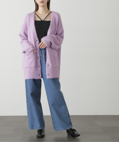 FREE'S MART（フリーズマート）の「◆ウール混リサイクルエコニットカーディガン（カーディガン/ボレロ・レディース・ベージュ/ブルー/パープル/グレー・FREE）」の20枚目の写真