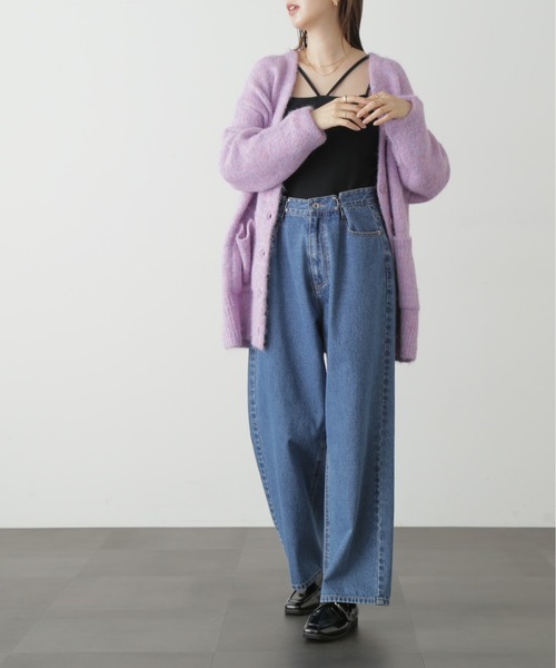 FREE'S MART（フリーズマート）の「◆ウール混リサイクルエコニットカーディガン（カーディガン/ボレロ・レディース・ベージュ/ブルー/パープル/グレー・FREE）」の21枚目の写真