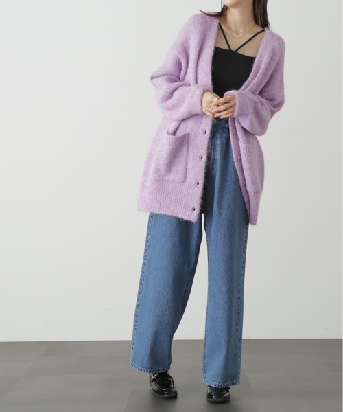 FREE'S MART（フリーズマート）の「◆ウール混リサイクルエコニットカーディガン（カーディガン/ボレロ・レディース・ベージュ/ブルー/パープル/グレー・FREE）」の22枚目の写真