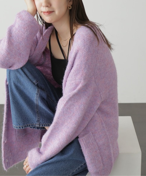 FREE'S MART（フリーズマート）の「◆ウール混リサイクルエコニットカーディガン（カーディガン/ボレロ・レディース・ベージュ/ブルー/パープル/グレー・FREE）」の17枚目の写真