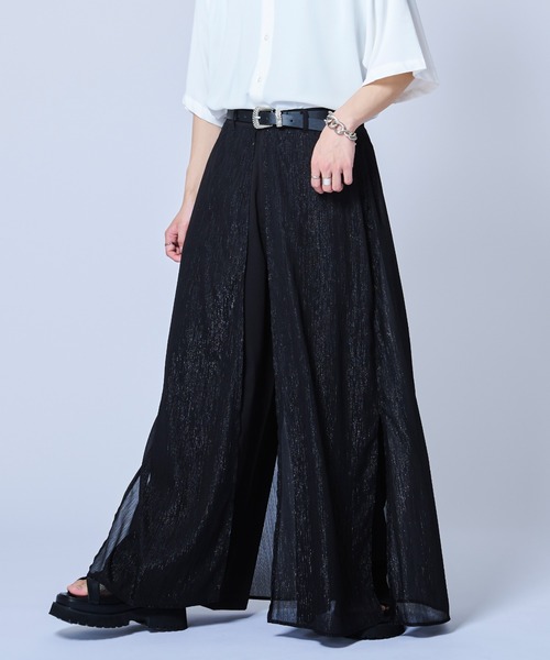 【新品】&エルシー　レイヤードパンツ シアーレイヤードパンツ（その他パンツ）｜Ellno Loset（エルノ