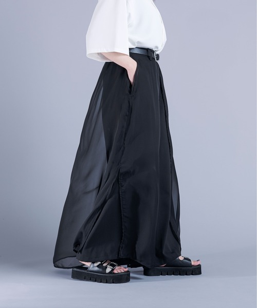 Ellno Loset（エルノロゼット）の「シアーレイヤードパンツ（その他パンツ・メンズ・ブラック/グレー/ブラック系その他・LARGE/MEDIUM/SMALL）」の5枚目の写真