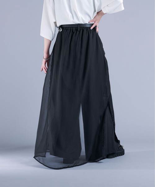 Ellno Loset（エルノロゼット）の「シアーレイヤードパンツ（その他パンツ・メンズ・ブラック/グレー/ブラック系その他・LARGE/MEDIUM/SMALL）」の7枚目の写真