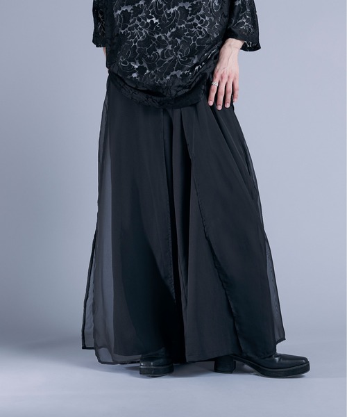 Ellno Loset（エルノロゼット）の「シアーレイヤードパンツ（その他パンツ・メンズ・ブラック/グレー/ブラック系その他・LARGE/MEDIUM/SMALL）」の12枚目の写真