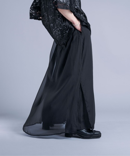 Ellno Loset（エルノロゼット）の「シアーレイヤードパンツ（その他パンツ・メンズ・ブラック/グレー/ブラック系その他・LARGE/MEDIUM/SMALL）」の14枚目の写真