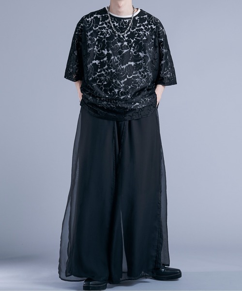 Ellno Loset（エルノロゼット）の「シアーレイヤードパンツ（その他パンツ・メンズ・ブラック/グレー/ブラック系その他・LARGE/MEDIUM/SMALL）」の15枚目の写真