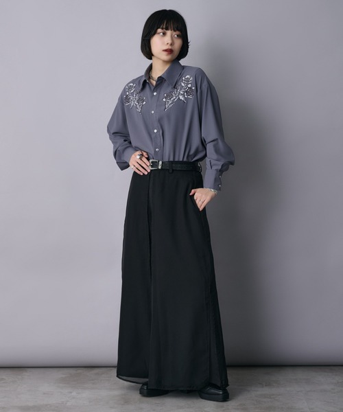 シアーレイヤードパンツ（その他パンツ）｜Ellno Loset（エルノ