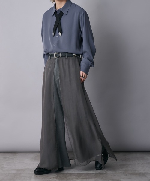 【新品】&エルシー　レイヤードパンツ シアーレイヤードパンツ（その他パンツ）｜Ellno Loset（エルノ