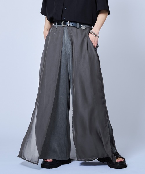 【新品】&エルシー　レイヤードパンツ シアーレイヤードパンツ（その他パンツ）｜Ellno Loset（エルノ