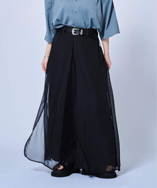 【新品】&エルシー　レイヤードパンツ シアーレイヤードパンツ（その他パンツ）｜Ellno Loset（エルノ