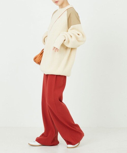 FREAK'S STORE(フリークスストア)の「限定展開 ニットワイドイージーパンツ(その他パンツ・レディース・ブラック/ブラウン系その他/ナチュラル/ブルー/レッド/グリーン/ベージュ/イエロー・SMALL/MEDIUM/LARGE)」の22枚目の写真