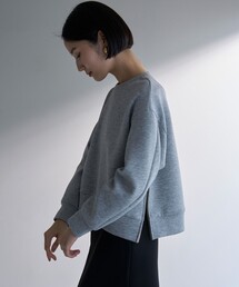 【WEB限定】BEAUTY FORM JERSEY サイドZIP クロップドプルオーバー