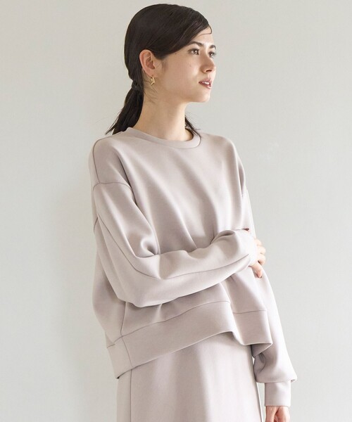 WEB限定】BEAUTY FORM JERSEY サイドZIP クロップドプルオーバー