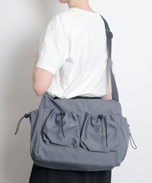 【recomend selection/セレクト】quadruple pocket drawstring bag 4つの巾着ポケットショルダーバッグ