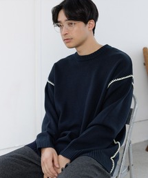 LAKOLE | ブランケットステッチクループルオーバー / 970617(ニット/セーター)