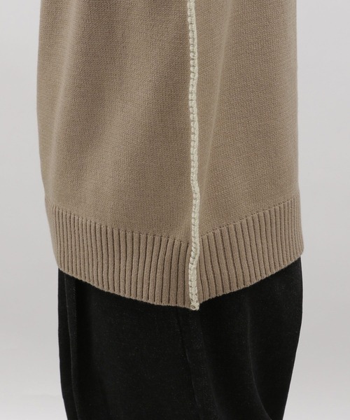 LAKOLE（ラコレ）の「ブランケットステッチクループルオーバー / 970617（ニット/セーター・メンズ・アイボリー/ブラック/オレンジ/グレイッシュベージュ/ネイビー・LARGE/MEDIUM/X-LARGE）」の15枚目の写真