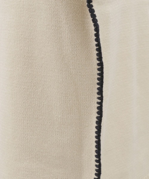 LAKOLE（ラコレ）の「ブランケットステッチクループルオーバー / 970617（ニット/セーター・メンズ・アイボリー/ブラック/オレンジ/グレイッシュベージュ/ネイビー・LARGE/MEDIUM/X-LARGE）」の18枚目の写真