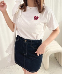 ハート刺繍Tシャツ【ZOZOTOWN限定アイテム】