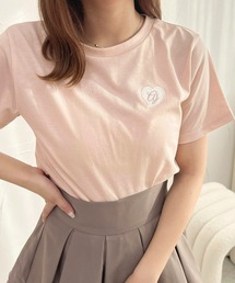 ハート刺繍Tシャツ【ZOZOTOWN限定アイテム】