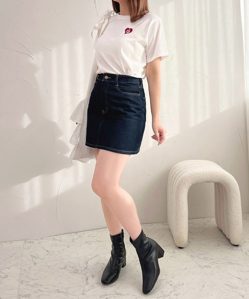 apres jour（アプレジュール）の「ハート刺繍Tシャツ【ZOZOTOWN限定アイテム】（Tシャツ/カットソー・レディース・サックスブルー/オフホワイト/ライトピンク/ホワイト系その他・X-LARGE/フリー）」の17枚目の写真