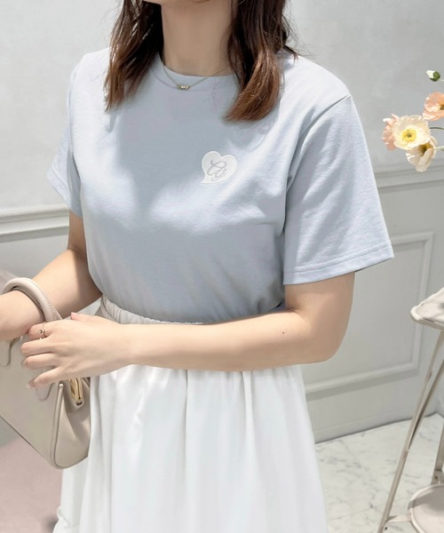 apres jour（アプレジュール）の「ハート刺繍Tシャツ【ZOZOTOWN限定アイテム】（Tシャツ/カットソー・レディース・サックスブルー/オフホワイト/ライトピンク/ホワイト系その他・X-LARGE/フリー）」の19枚目の写真