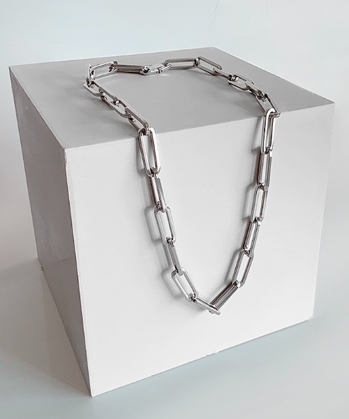 ALL RUNS（オールランズ）の「スクエアチェーンネックレス（ネックレス・メンズ・シルバー・FREE）」の3枚目の写真