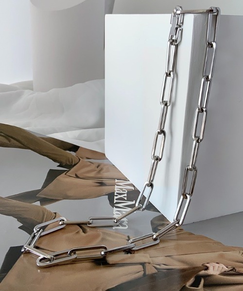 ALL RUNS（オールランズ）の「スクエアチェーンネックレス（ネックレス・メンズ・シルバー・FREE）」の5枚目の写真