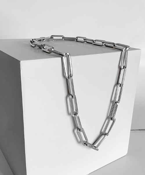 ALL RUNS（オールランズ）の「スクエアチェーンネックレス（ネックレス・メンズ・シルバー・FREE）」の4枚目の写真