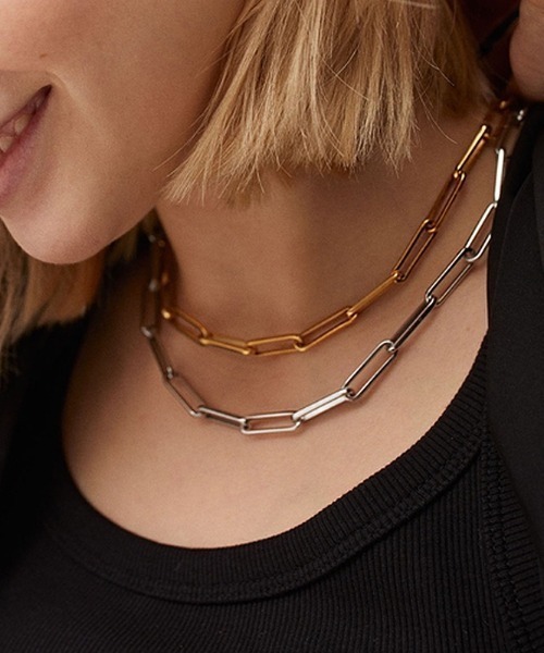 ALL RUNS（オールランズ）の「スクエアチェーンネックレス（ネックレス・メンズ・シルバー・FREE）」の9枚目の写真