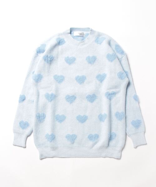 ハート柄ニットセーター（ニット/セーター）｜Nyu（ニュウ）の