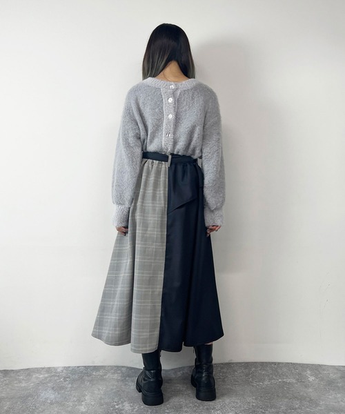 NICOLE CLUB（ニコル クラブ）の「プリーツMIXフレアスカート