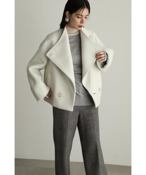 JILL STUART（ジルスチュアート）の「◆ブークレボンディングショートコート（その他アウター・レディース・ブラック/ホワイト・MEDIUM/SMALL）」の5枚目の写真