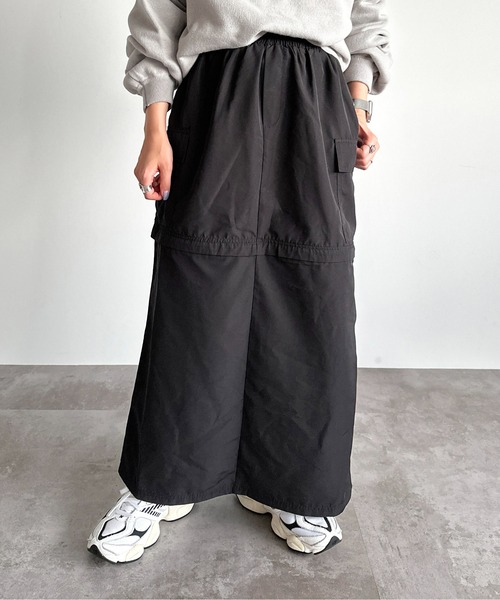 apres jour mignon（アプレジュールミニョン）の「アソート2WAYカーゴスカート【ZOZOTOWN限定アイテム】（スカート・レディース・グリーン系その他/グレー/ブラック・X-LARGE/MEDIUM/SMALL）」の6枚目の写真