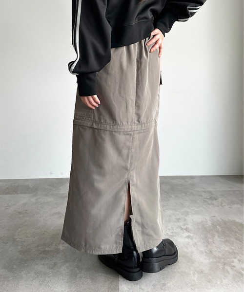 apres jour mignon（アプレジュールミニョン）の「アソート2WAYカーゴスカート【ZOZOTOWN限定アイテム】（スカート・レディース・グリーン系その他/グレー/ブラック・X-LARGE/MEDIUM/SMALL）」の21枚目の写真
